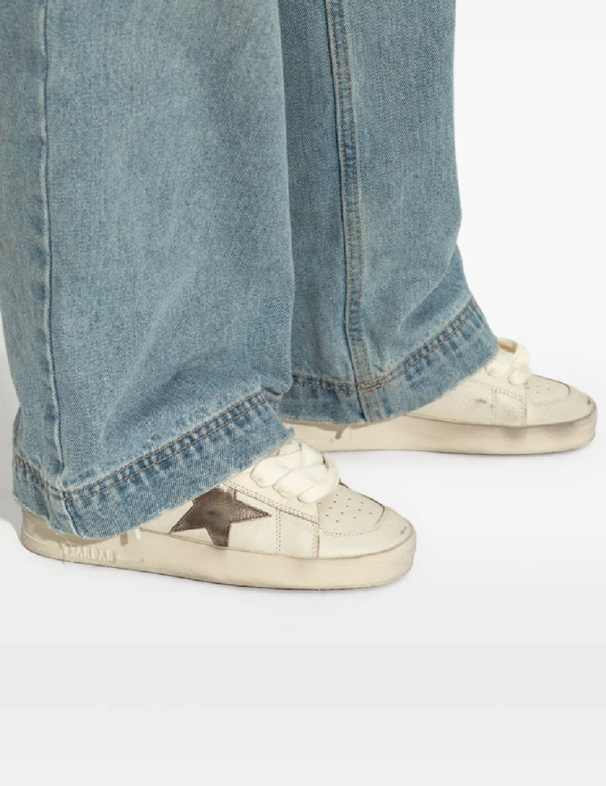 Golden Goose Vintage-Inspired Distressed Sneakers With Prominent Star Detail