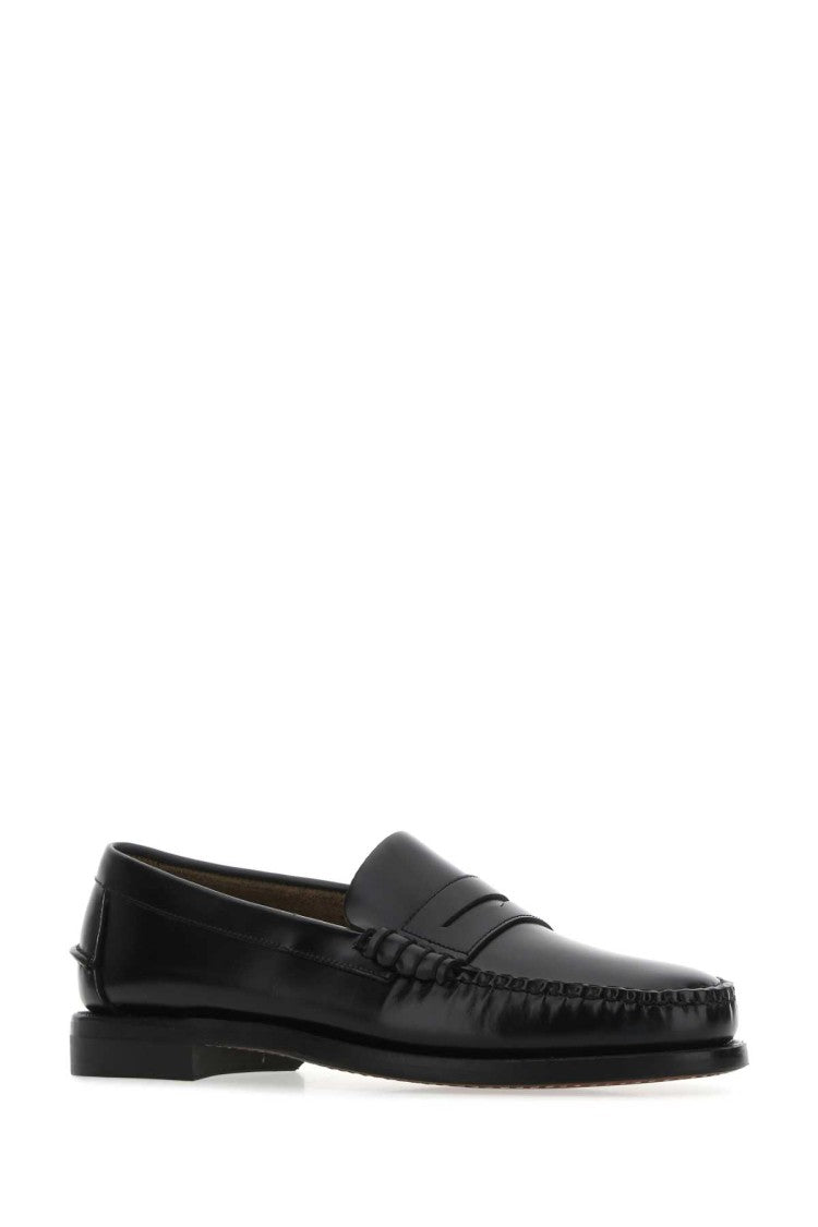 Sebago Black Leather Classic Dan Loafers