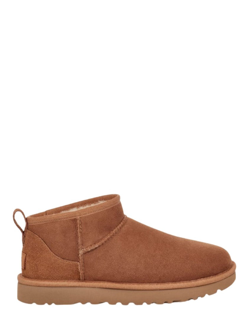 Ugg Suede Ankle Boots With Plush Shearling Lining