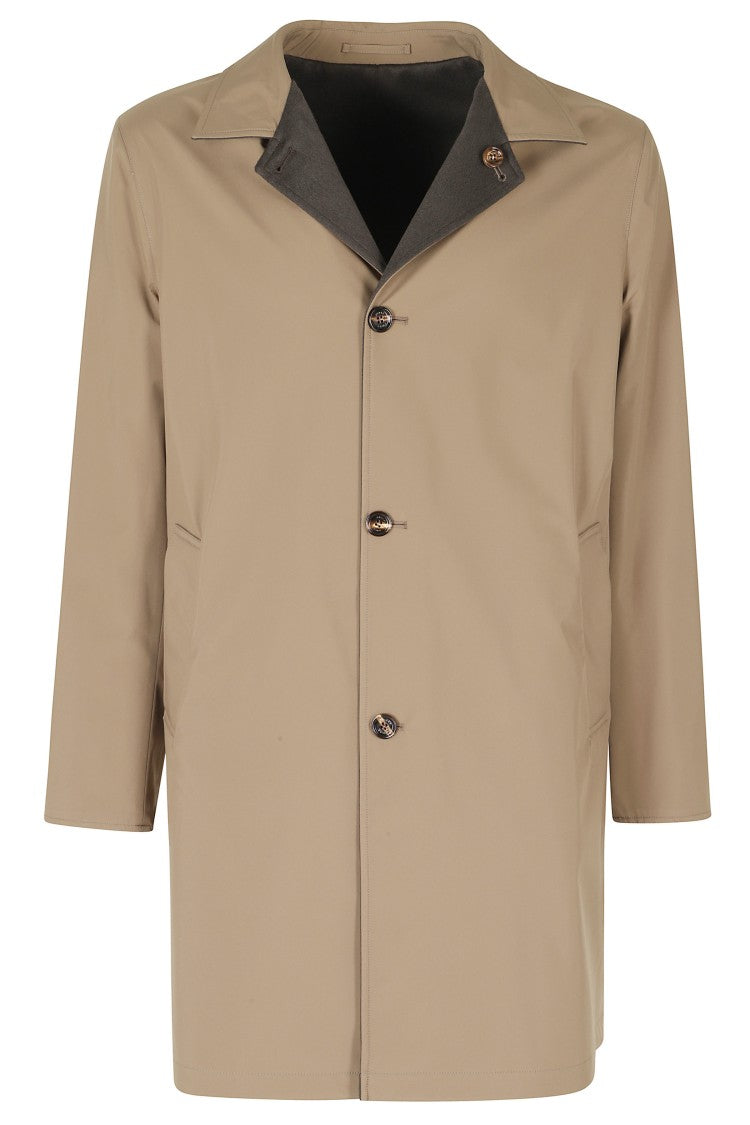 Kired Military Green Double Cash Reversible Cashmere-Blend Parka