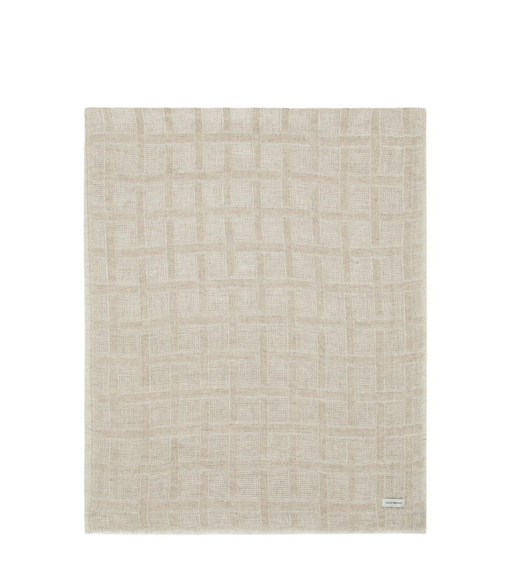 Emporio Armani Brushed Linen Lurex Threads Women's Scarf
