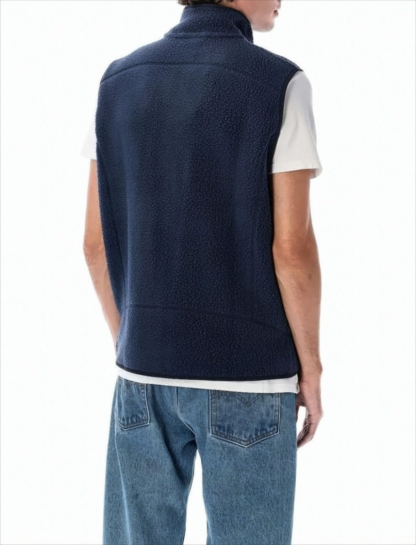Patagonia Textured Fleece Vest With High Collar