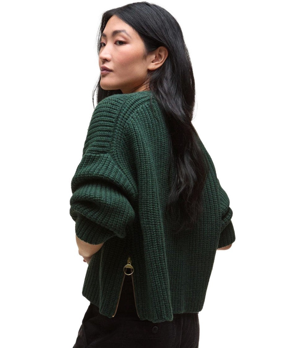 Barbour Lilian Green Crewneck Sweater