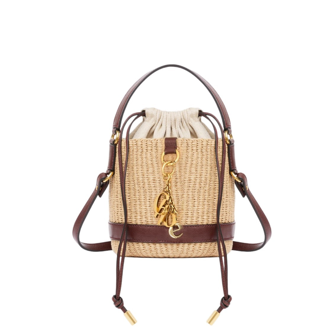 Chloé Raffia And Leather Bucket Bag
