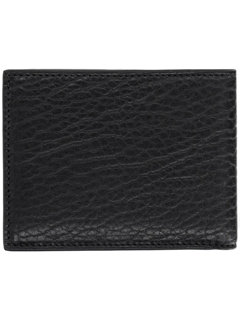 Ferragamo Neutrals Hooks Textured Calf Leather Wallet
