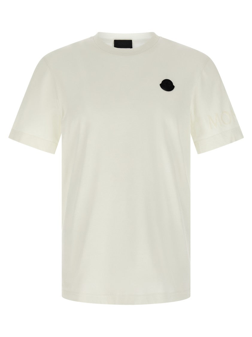 Moncler Cotton Jersey T-Shirt With Contrasting Logo Patch