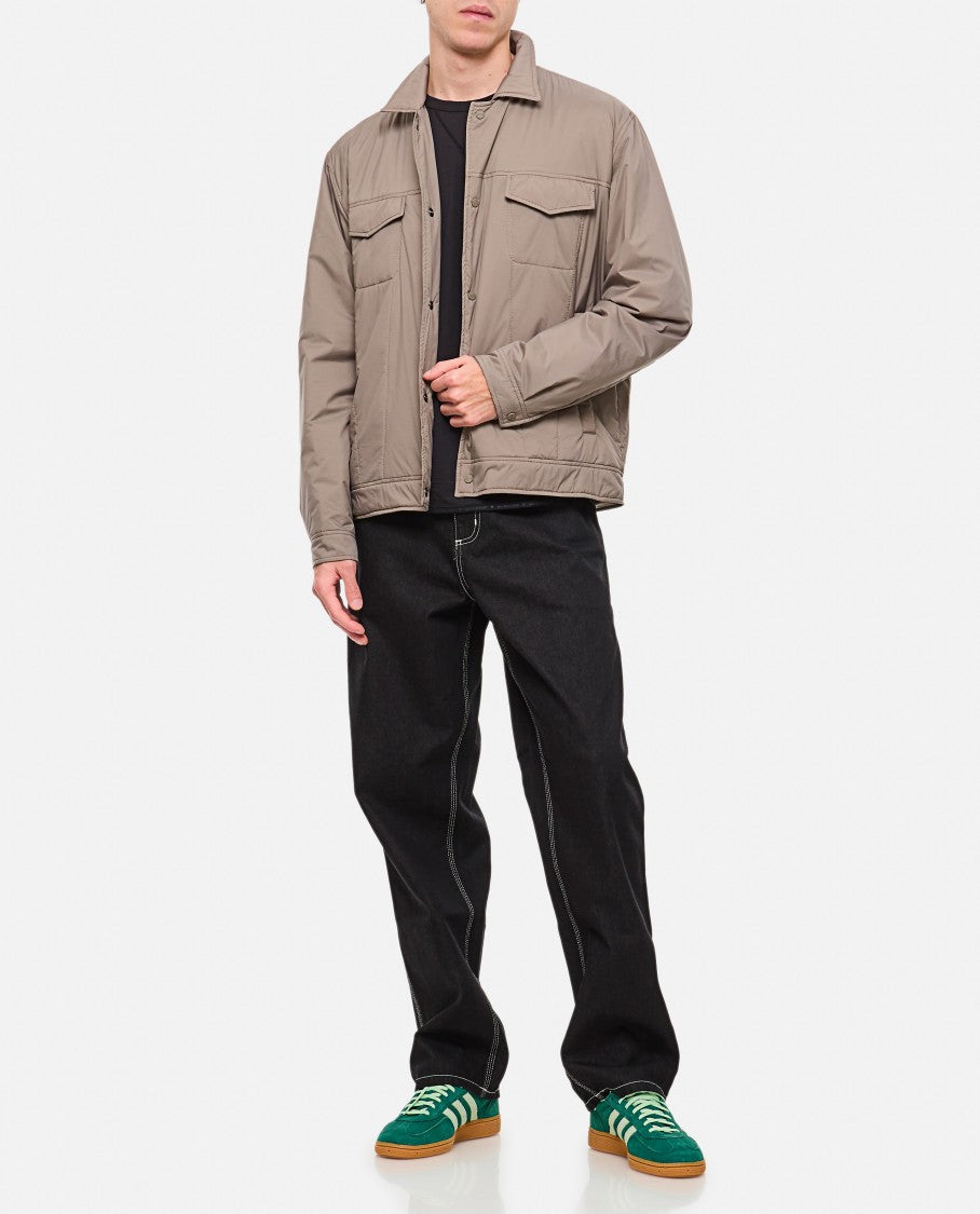 Herno Versatile Gray Jacket With Button Closure