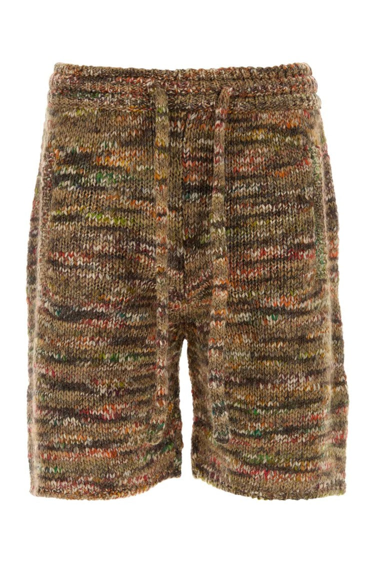 Alanui Multicolor Wool Blend Grunge Beat Bermuda Shorts
