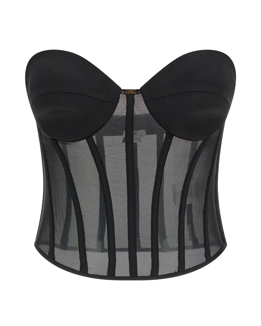 Elisabetta Franchi Black Bustier Top