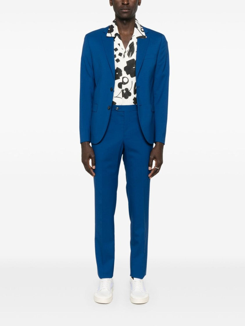 Manuel Ritz Tailored Cotton Jacket With Concealed Fastening And English Vents