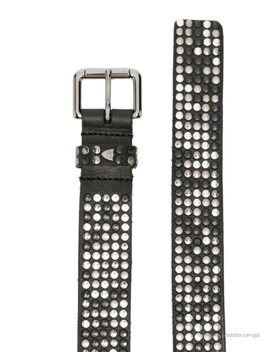 Htc Los Angeles Black 5000 Stud Leather Studded Belt
