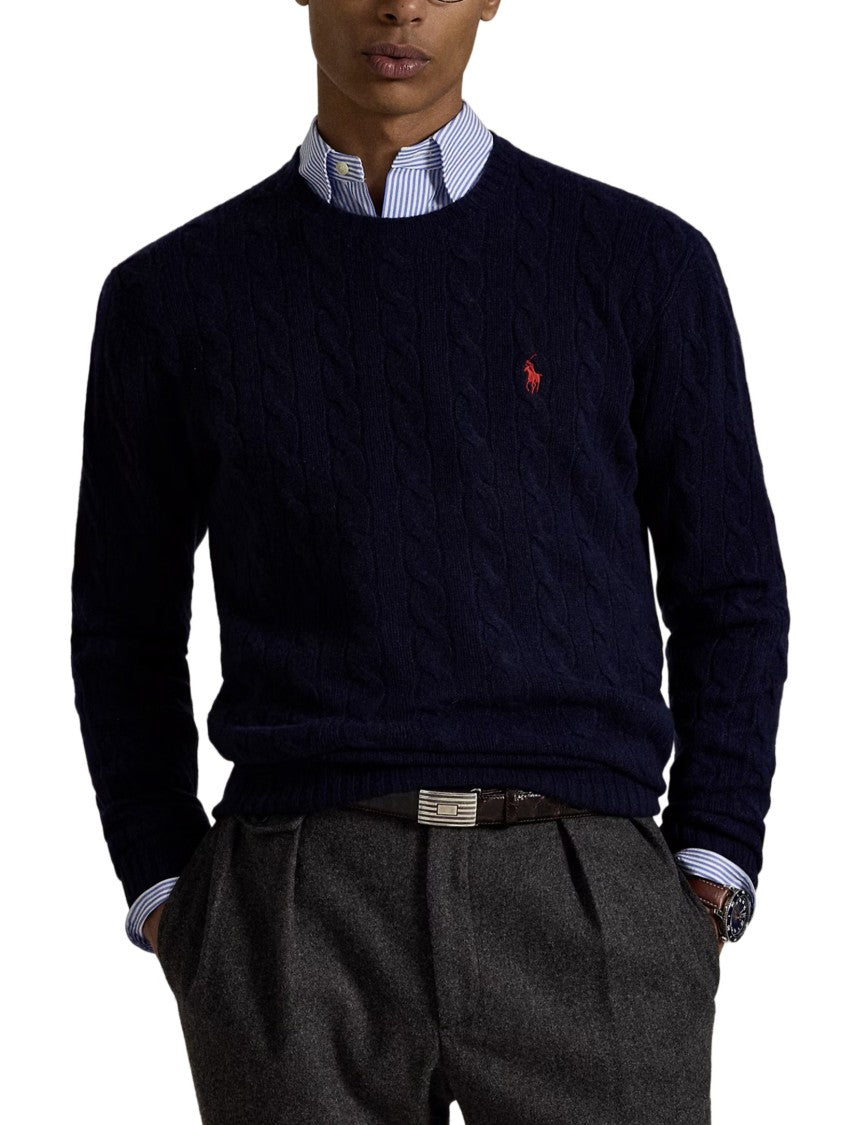 Polo Ralph Lauren Classic Cable Knit Long-Sleeve Pullover Sweater