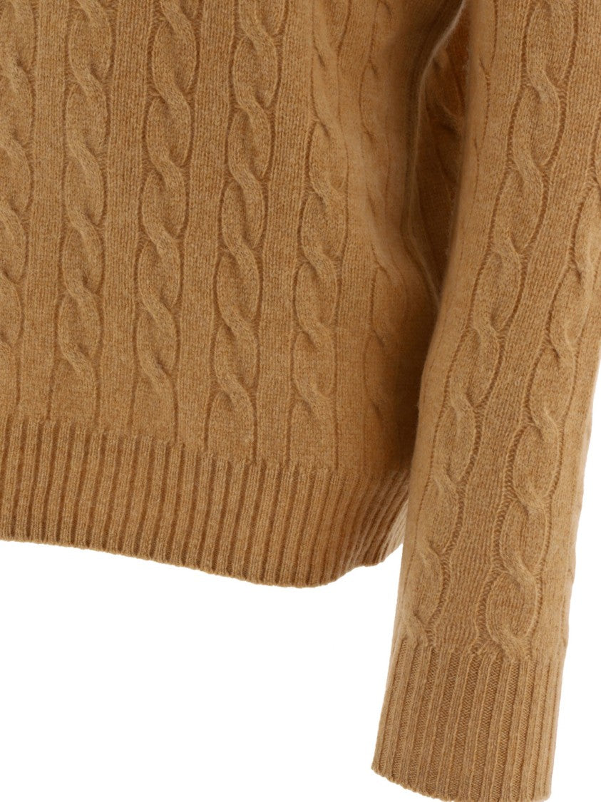 Polo Ralph Lauren Wool And Cashmere Crewneck Sweater With Logo
