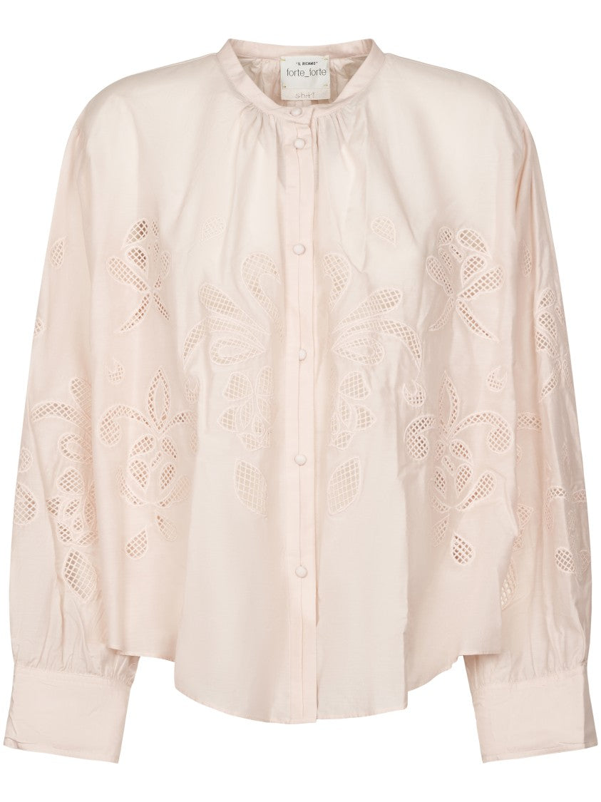 Forte Forte Intricate Embroidered Voile Bohemian Blouse