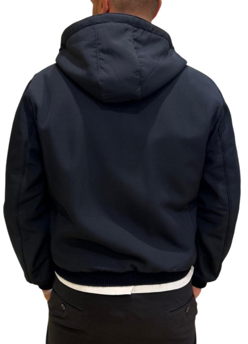 The Jack Leathers Hooded Jacket With Front Zipper