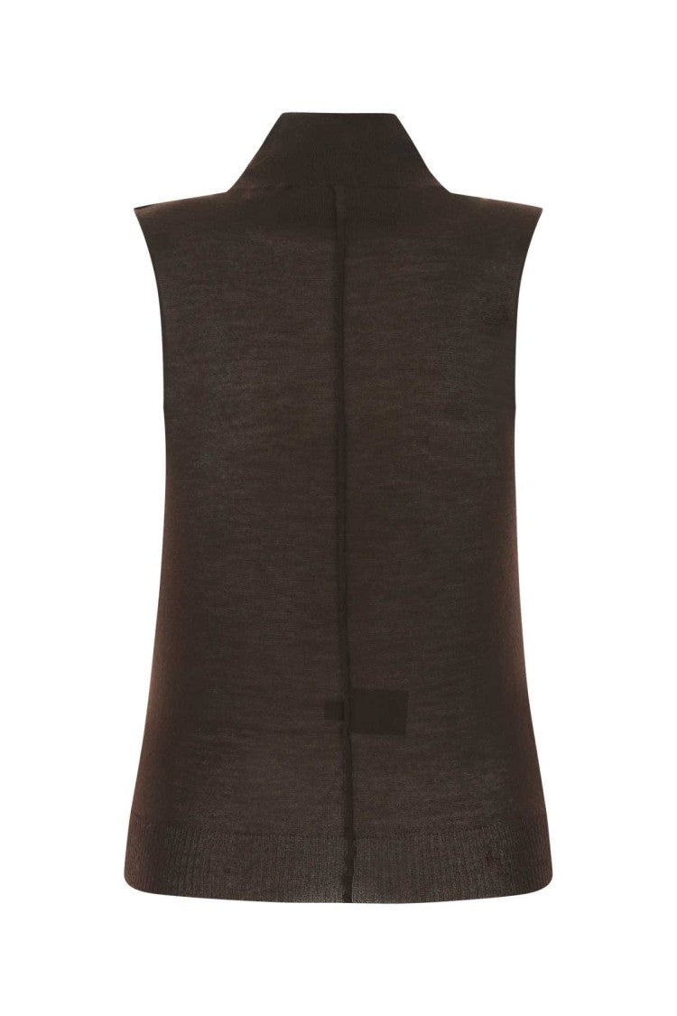 Amiri Chocolate Cashmere Top