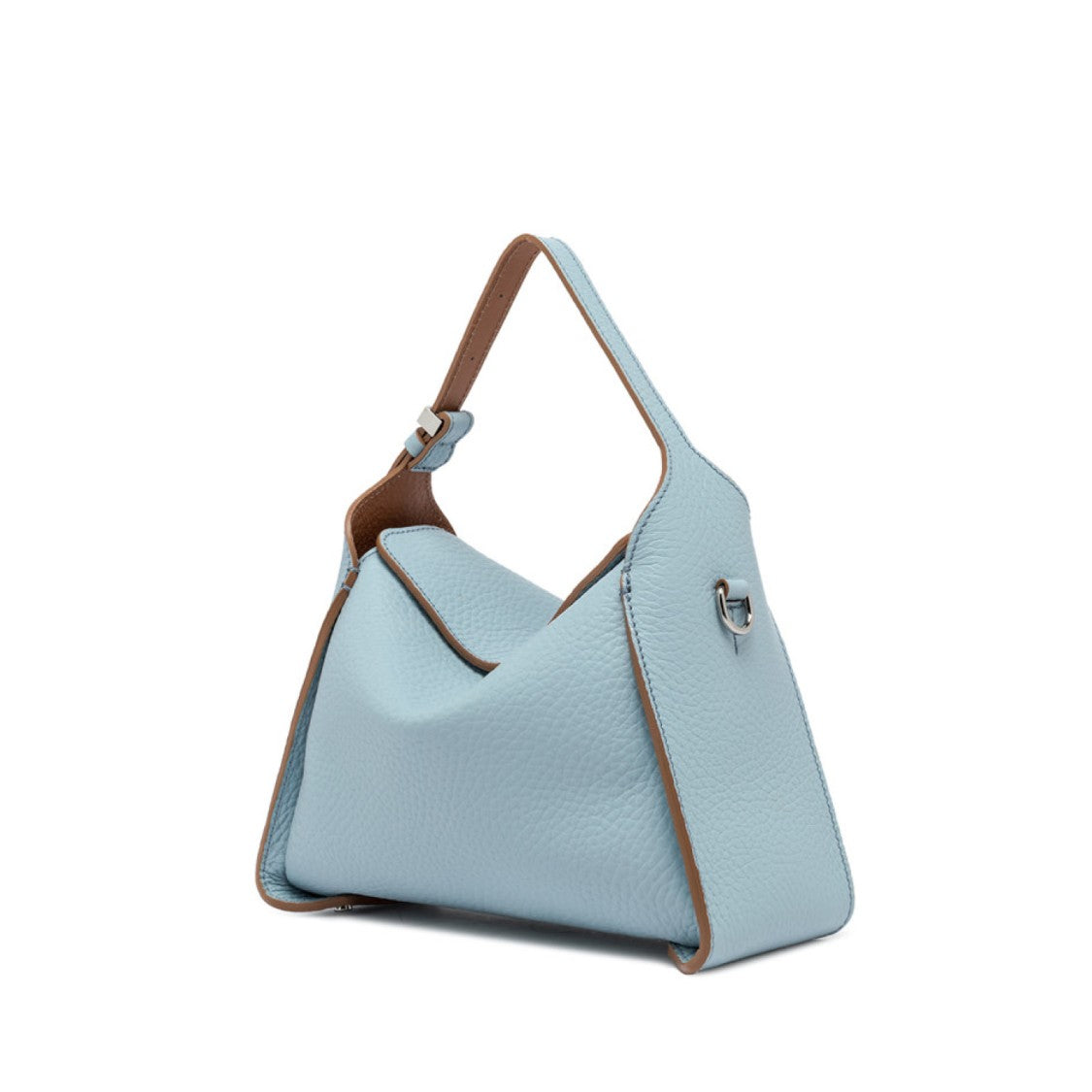 Gianni Chiarini Penelope Handbag In Double Leather Light Blue