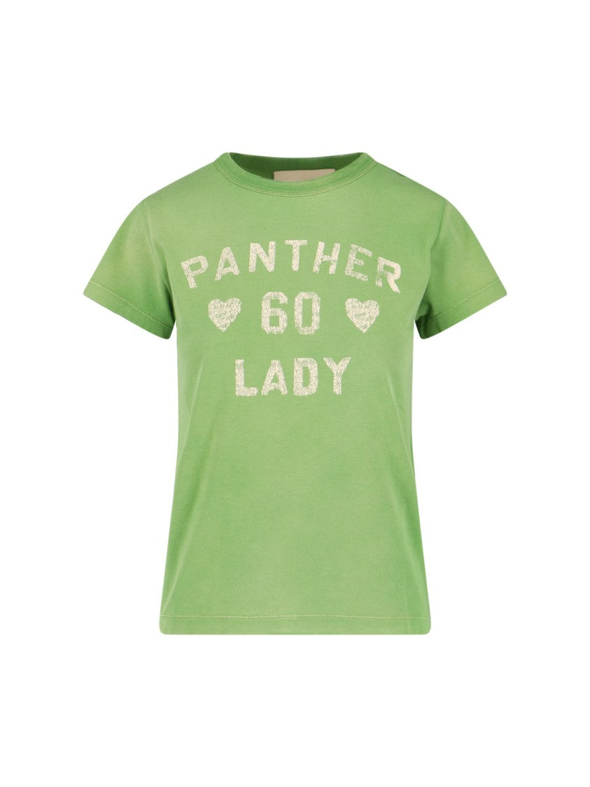 Valentino Distressed Green Cotton T-Shirt With Logo Patch
