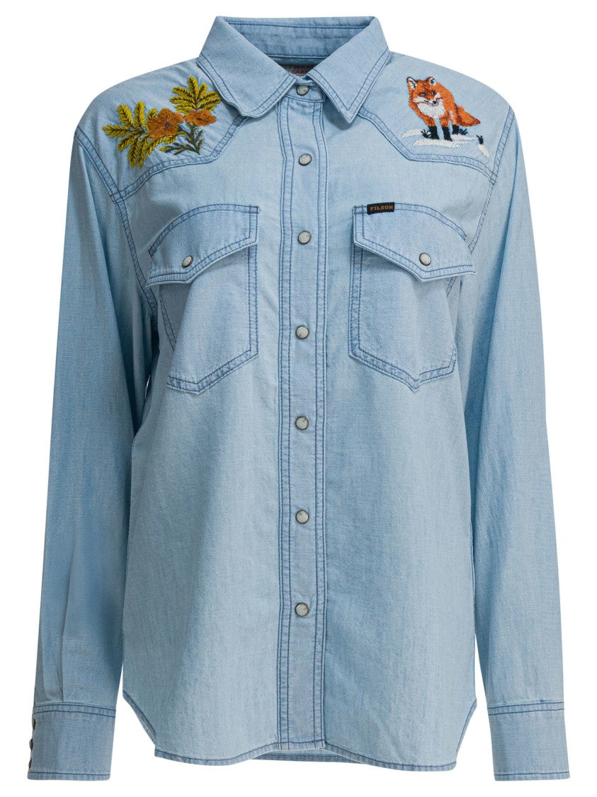 Filson Light Blue Western Shirt