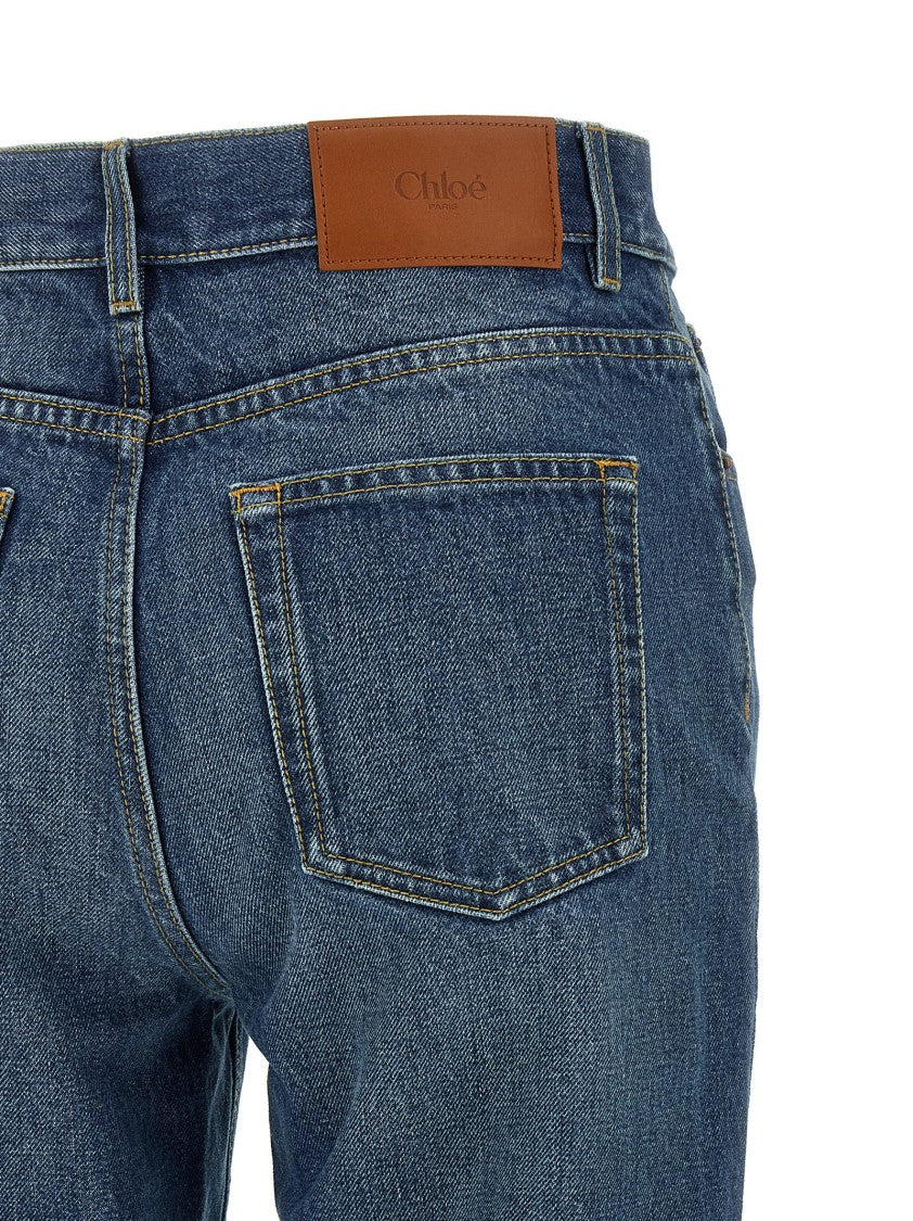 Chloé Stone-Washed Palazzo Jeans