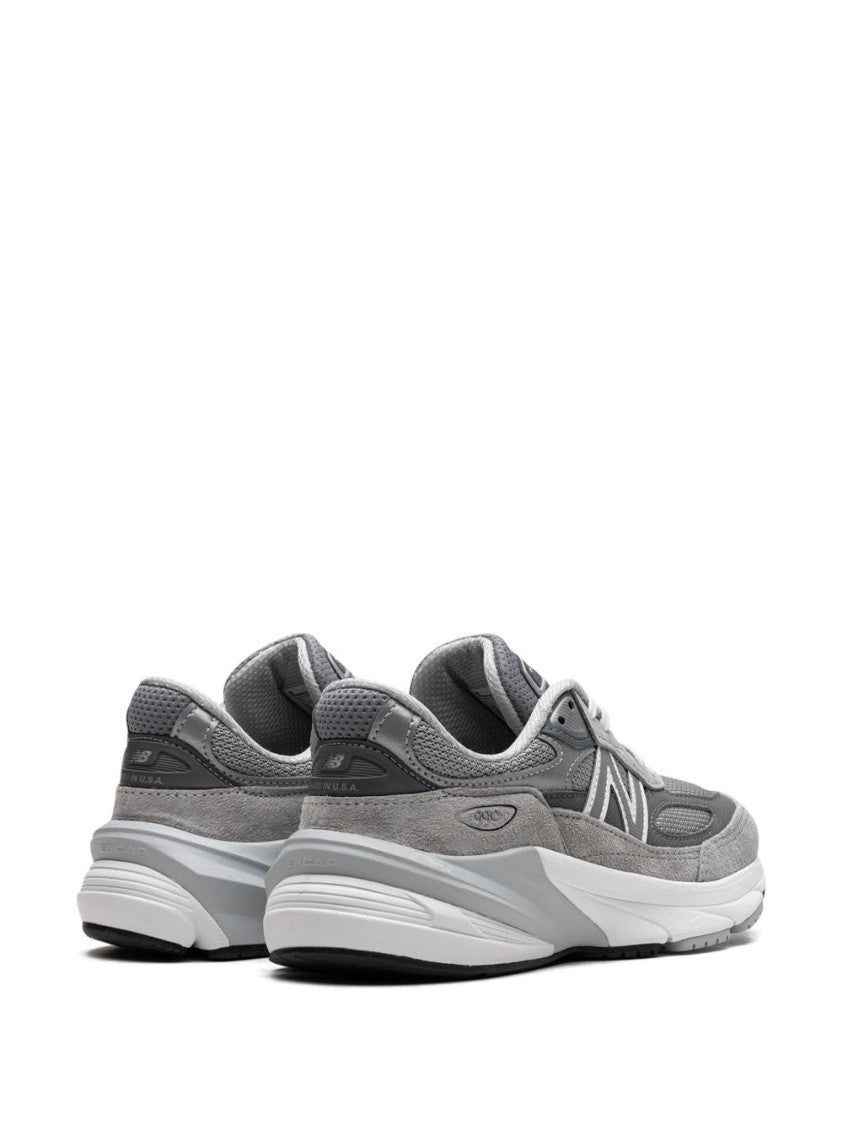 New Balance Medium Grey Panelled Sneakers With Suede