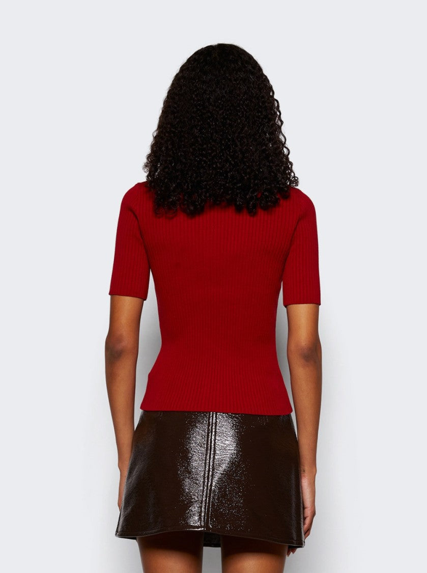 Courrèges Reedition Knited Top Red
