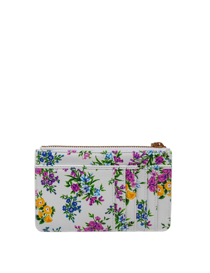 Dolce & Gabbana Floral Print Dauphine Leather Card Holder