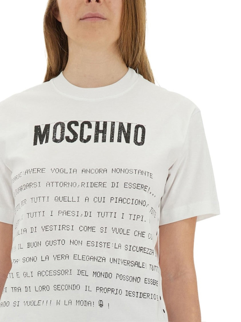 Moschino Artistic Printed T-Shirt In Soft Cotton