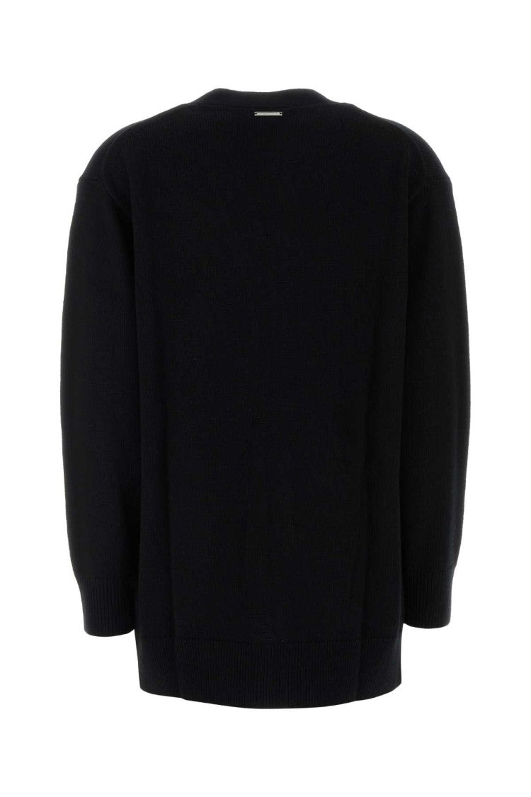 Michael Michael Kors Black Wool Oversize Cardigan