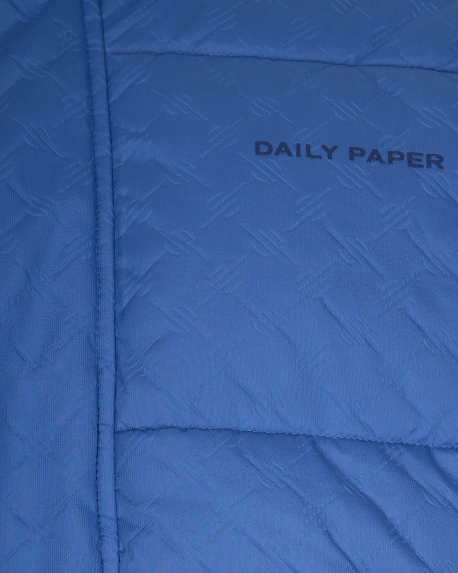 Daily Paper Renako Monogram Puffer Jacket In Riviera Blue
