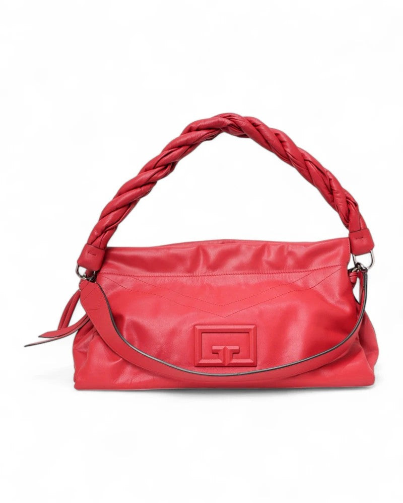 Givenchy Large Red Leather Id93 Puffer Shoulder Bag