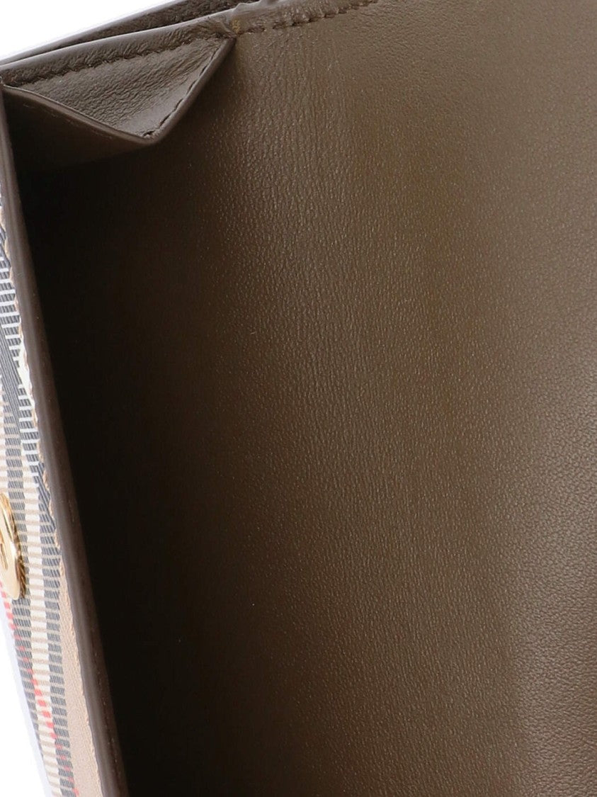 Burberry Check' Compact Wallet – Beige