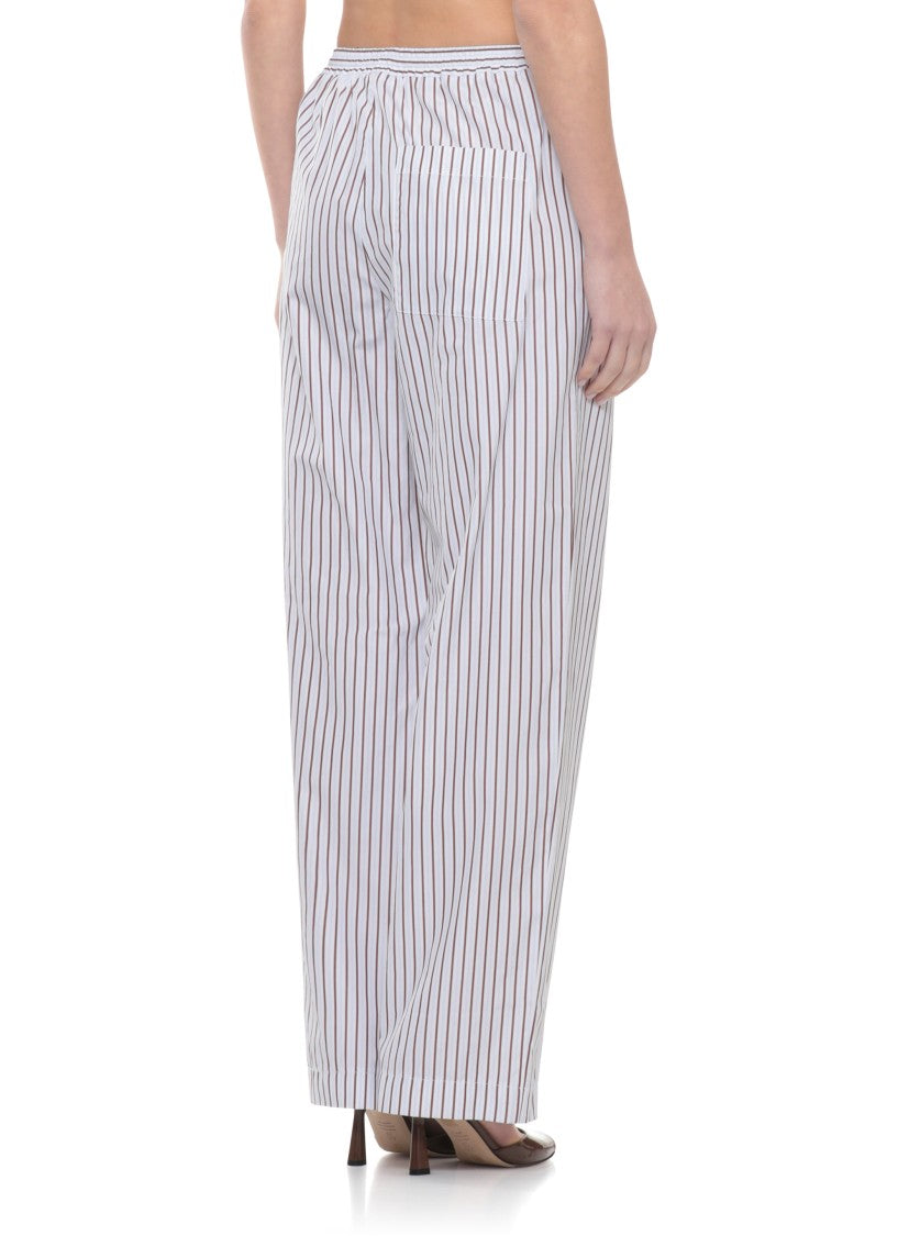 Loulou De Saison Cisco Cotton Striped Wide-Leg Pants