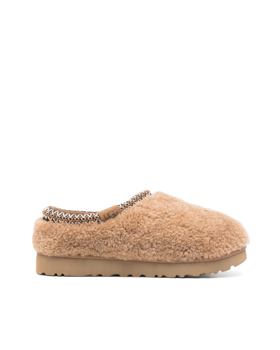 Ugg W Tasman Maxi Slides In Curly Chestnut
