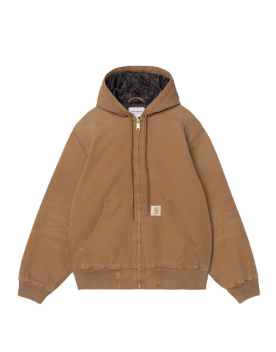 Carhartt Wip Brown Dearborn Canvas Hooded Quilted Jacket
