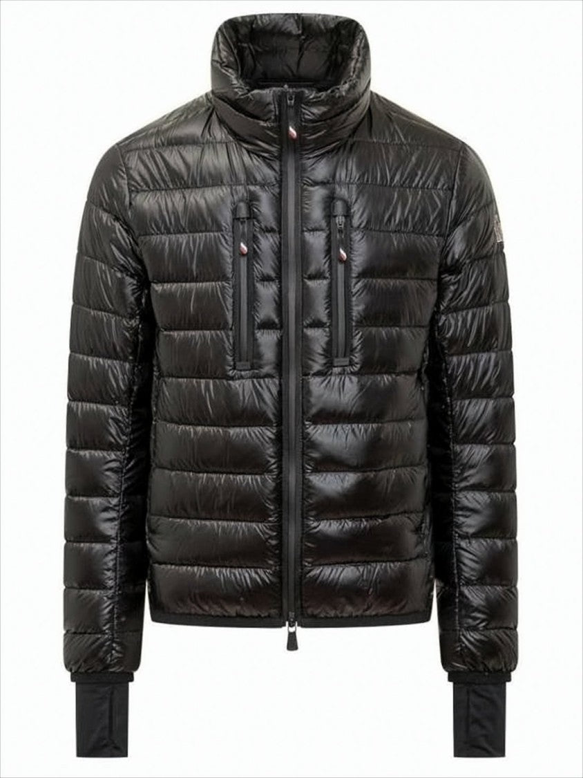 Moncler High-Collar Quilted Puffer Jacket With Glossy Finish