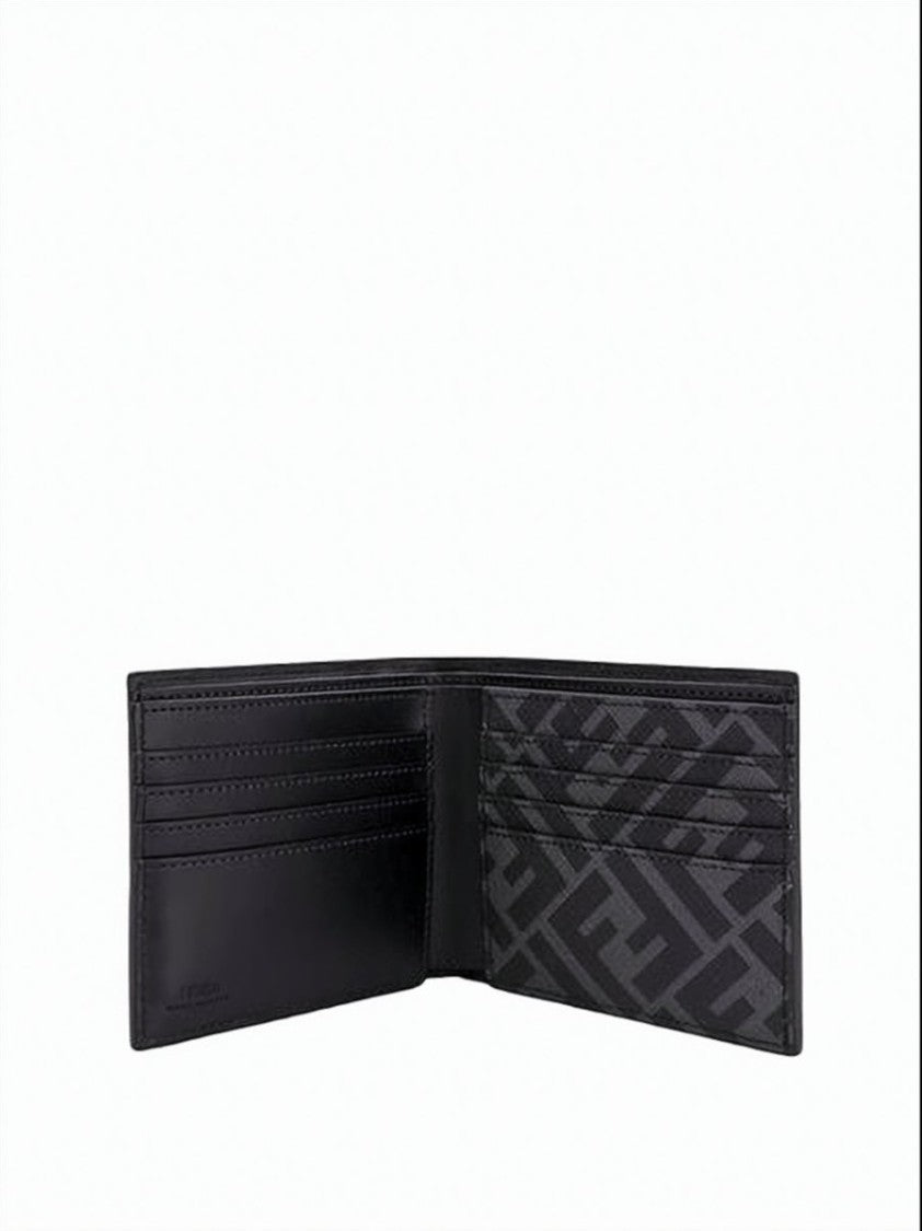 Fendi Calfskin Leather Bifold Wallet