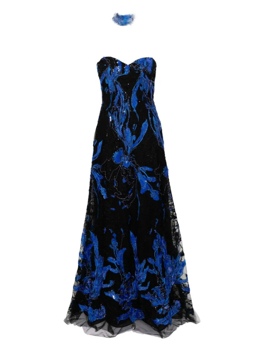 Saiid Kobeisy Embroidered Strapless Dress