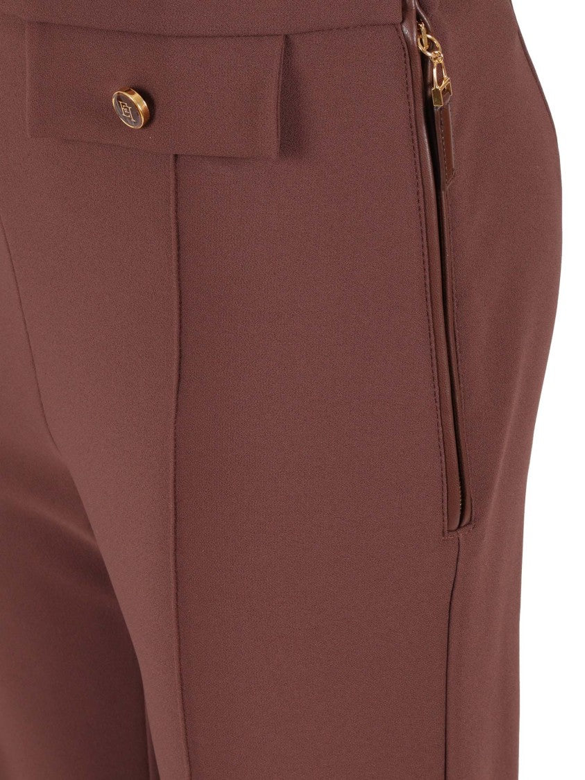 Elisabetta Franchi Tailored High-Waist Pants With Decorative Buttons