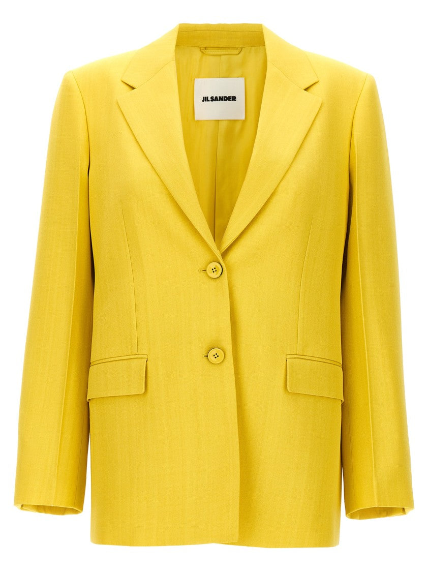 Jil Sander Tailored Single-Breasted Blazer With Peak Lapels And Flap Pockets