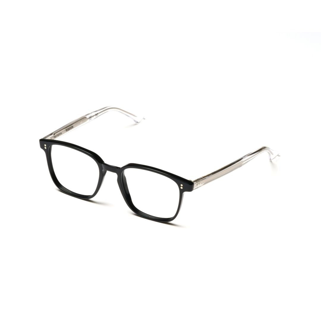Kador Roger-51 Classic Rectangular Frame Eyeglasses With Transparent Temples