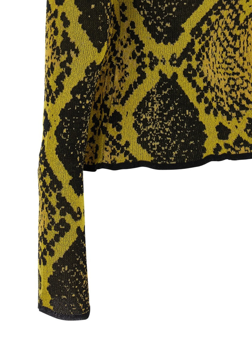 The Attico Python Jacquard Cardigan