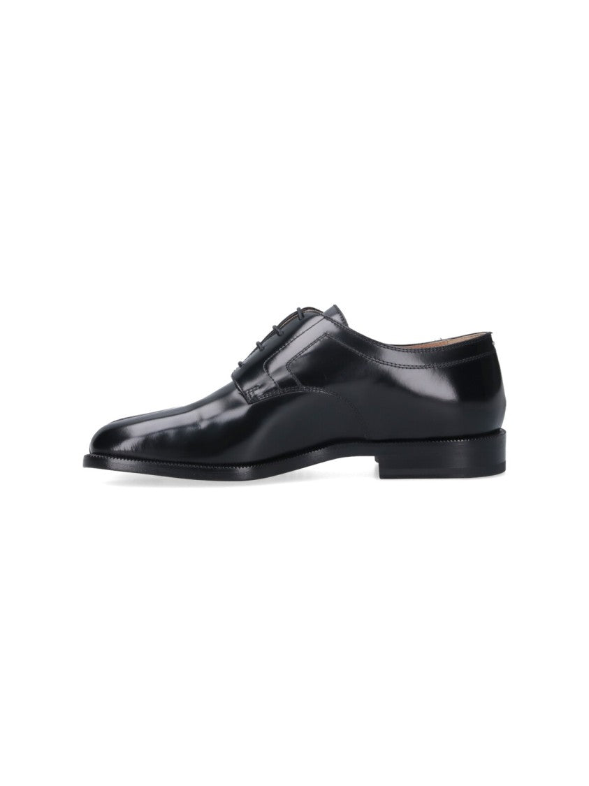 Maison Margiela Black Tabi Squared Toe Leather Shoes