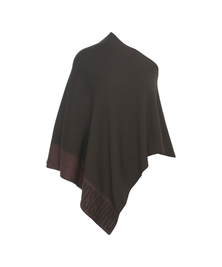 Moschino Wide-Fit Poncho With Contrasting Collar
