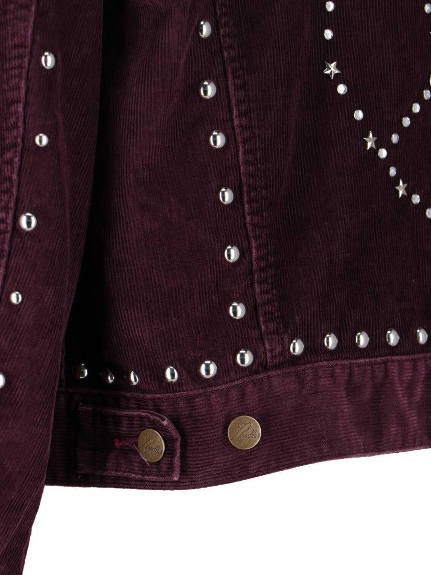 Needles Purple Cotton Blend Corduroy Studs Jacket