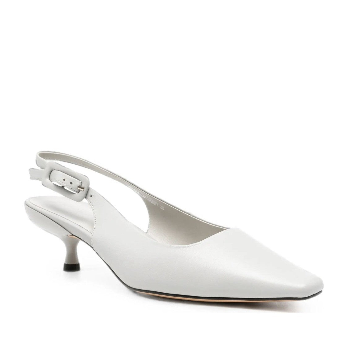 Sergio Moretti Gray Sleek Kitten Heel Adjustable Slingback Strap Dress Pumps