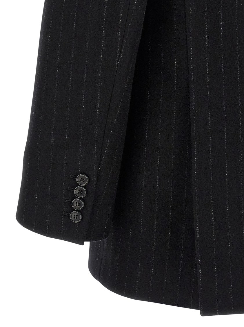 Saint Laurent Pinstripe Design Double-Breasted Blazer