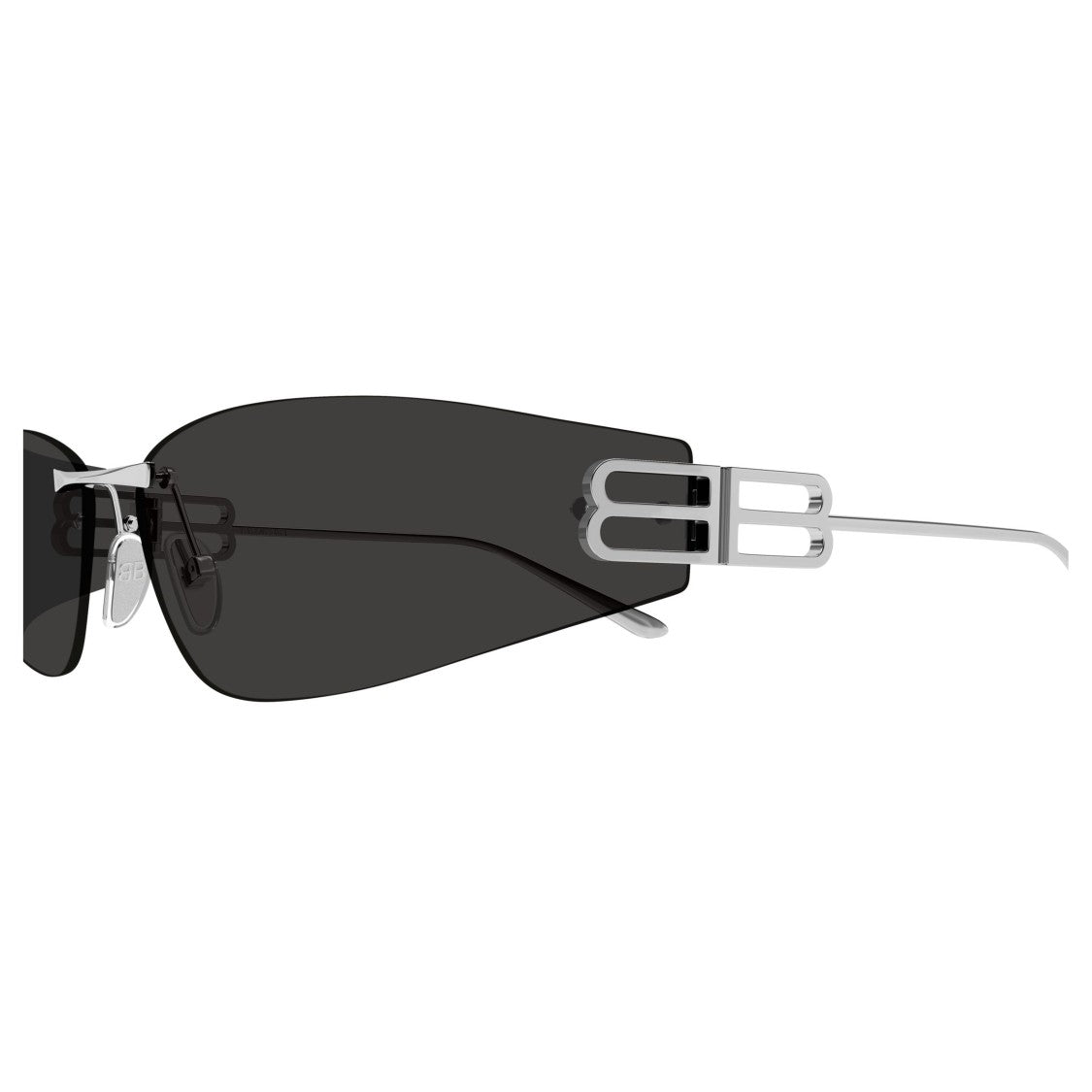 Balenciaga Rimless Sunglasses With Distinctive Double-B Logo