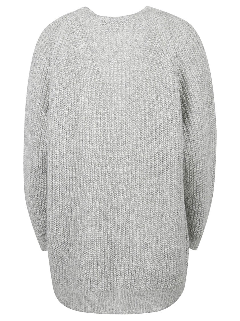 Fabiana Filippi Heathered Knit Sweater With Ribbed Cuffs