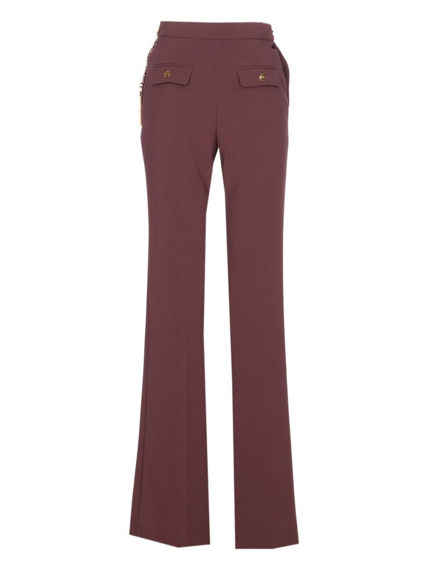 Elisabetta Franchi Tailored Straight Leg Trousers With Minimalist Design